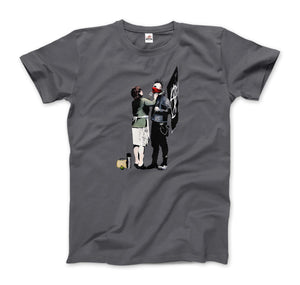Banksy - Anarchist Punk and His Mother Artwork T-Shirt (Adults, Kids, Short & Long Sleeve) White