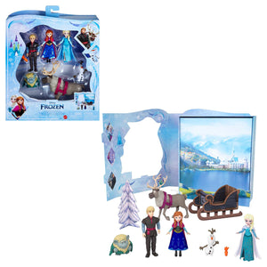Mattel Disney Frozen Toys, Frozen Story Pack with 6 Key Characters, Small Dolls, Figures and Accessories Inspired by Disney Frozen Movies, Gifts for Kids