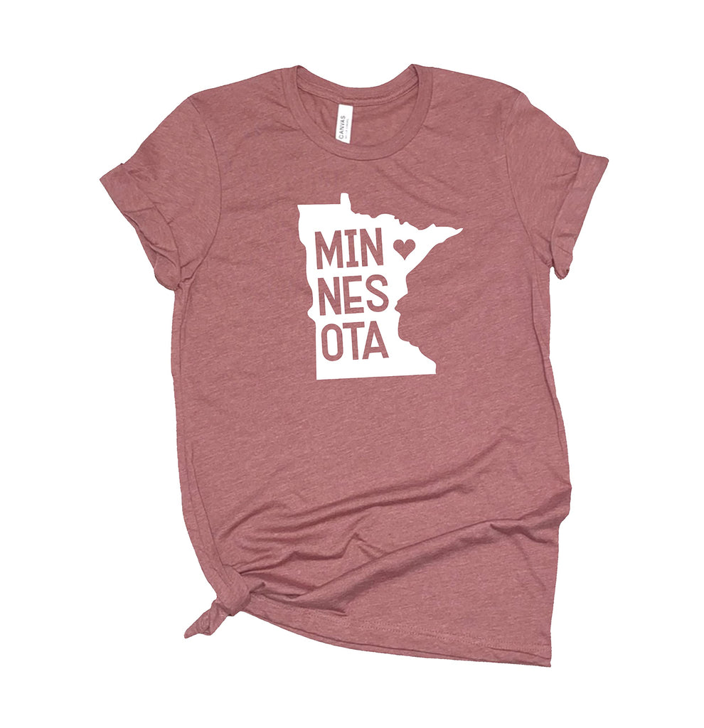 Minnesota T Shirt Womens Mens Tshirt Casual Top Graphic Tee Short Sleeve Unisex Shirt Love Minnesota Shirt State Pride Tshirt Blue