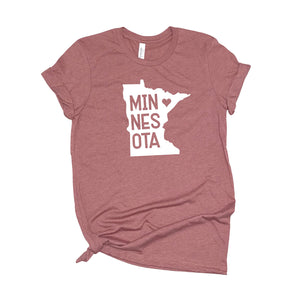 Minnesota T Shirt Womens Mens Tshirt Casual Top Graphic Tee Short Sleeve Unisex Shirt Love Minnesota Shirt State Pride Tshirt Blue