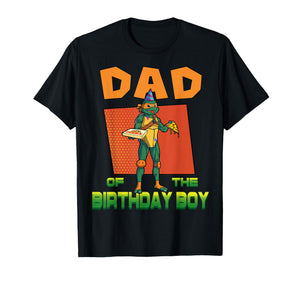 Mademark x Teenage Mutant Ninja Turtles - Mikey Daddy of the Birthday Boy Pizza Theme Party T-Shirt