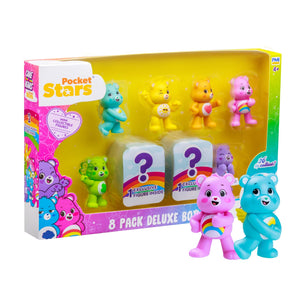 P.M.I. Care Bears Mini Collectible Figures | 8 Pack Deluxe Box | 8 Mini Collectible Figures Including 2 Rare Hidden Bears | Official Collectibles by PMI | Assortment A to D (Assortment C)