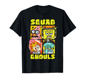 Mademark x SpongeBob SquarePants - SpongeBob Patrick Squidward Sandy Halloween Squad Ghouls Fun T-Shirt