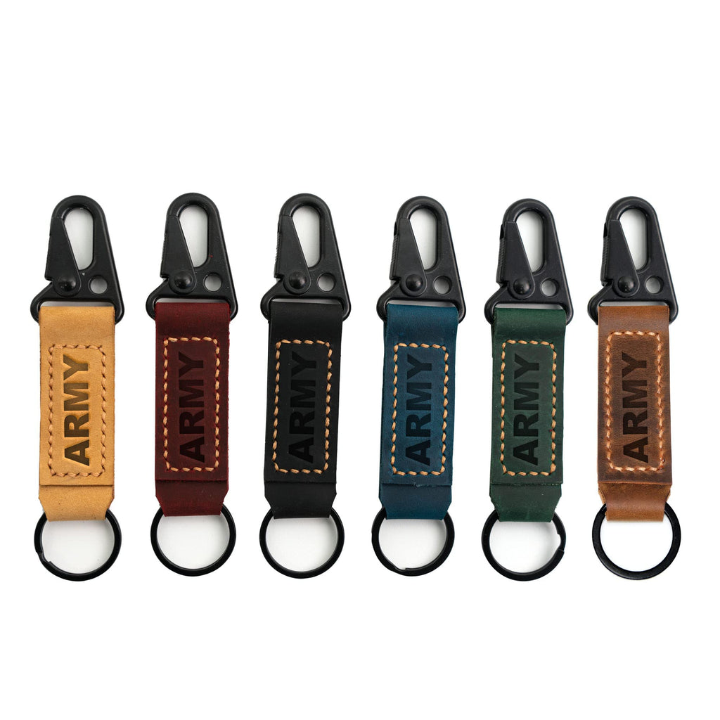 Turbosnail Personalized Leather Keychain, Custom Engraved, Brown, Men's Gift, Coordinates, Anniversary, Wedding