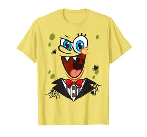 Mademark x SpongeBob SquarePants - SpongeBob Halloween Costume Yellow SpongeBob Bats Cosplay T-Shirt