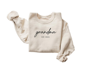Up2ournecksinfabric Gift for Grandma - Grandma Sweatshirt - Custom Grandma Sweater - Christmas Gift - Birthday Gift
