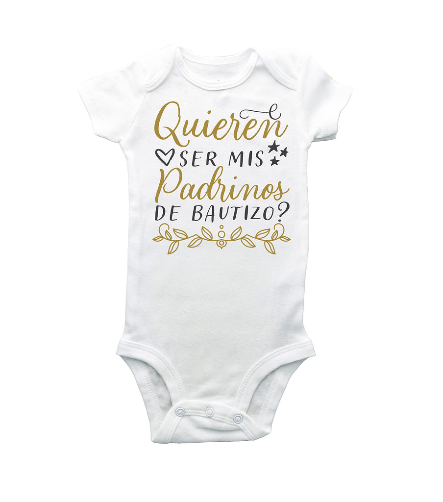 Quieren ser mis padrinos de bautizo? bodysuit - Madrina - Padrino - Padrinos - will you be my godparents - tio y tia quieren ser mis padrinos - godparents proposal - baptism - bautizo