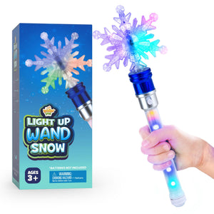 IPIDIPI TOYS Snowflake Wand - Spinning Light Up Magic Wand for Kids, Princess Fairy, Stocking Stuffers Light Up Toys, Goodie Bag - Ideal Gift, Birthday Party Gift for Girls
