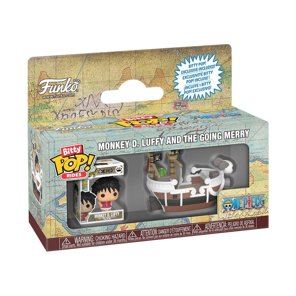 Funko Pop! Bitty Ride: One Piece - Going Merry with Monkey D. Luffy? - 0.9 Inch and 1.3 Inch (2.3 and 3.3 Cm) - Anime Collectable - Official Merchandise - Gift Idea - Toys for Kids & Adults
