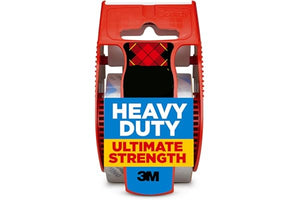 Scotch Heavy Duty Packaging Tape with red dispenser on a white background