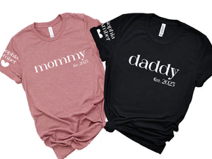 Personalized Mom Shirt or Sweatshirt, Custom Dad Shirts, Matching Family Tops, Mama Sweater with Kids Names on Sleeve, Gift for Parents, Gifts for Mothers Day & Fathers Day