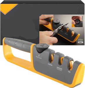 Smith's adjustable angle knife sharpener with packaging on a white background