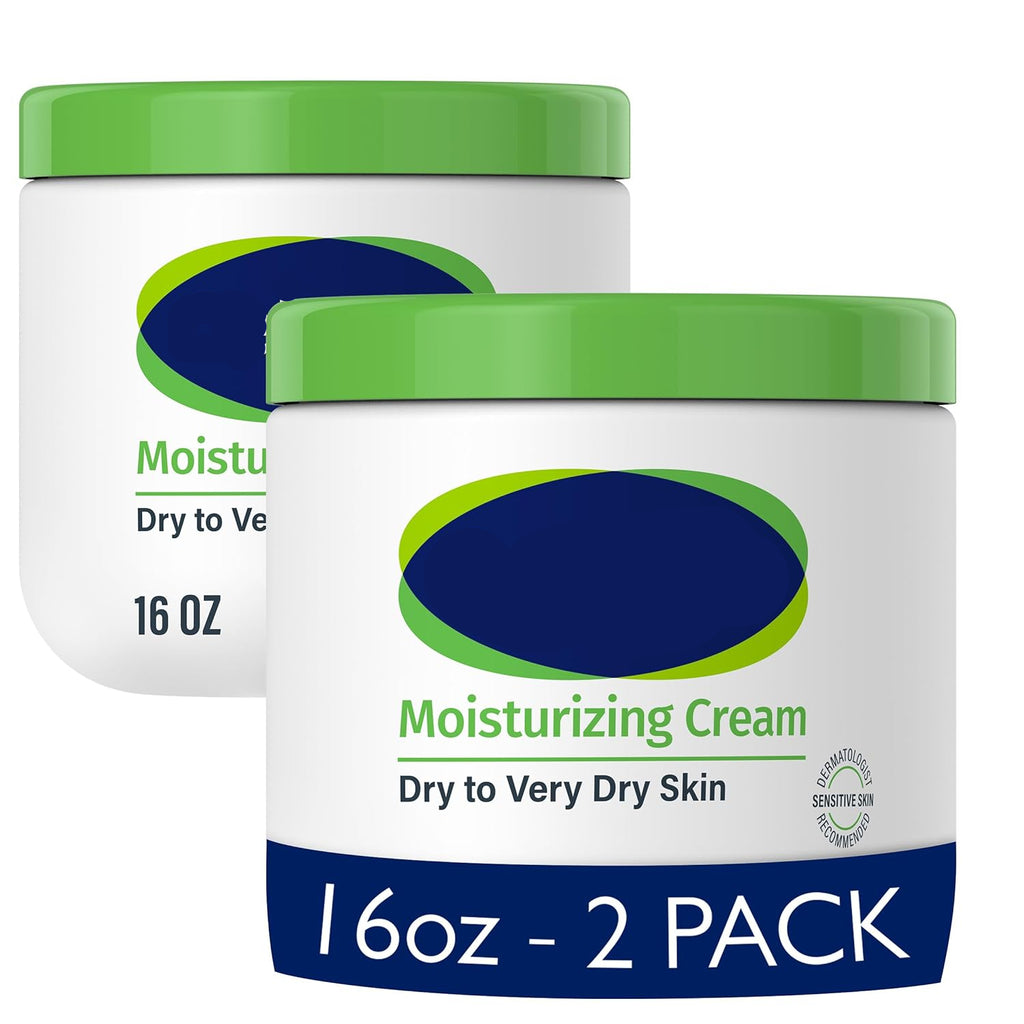 Two jars of Cetaphil moisturizing cream on a white background