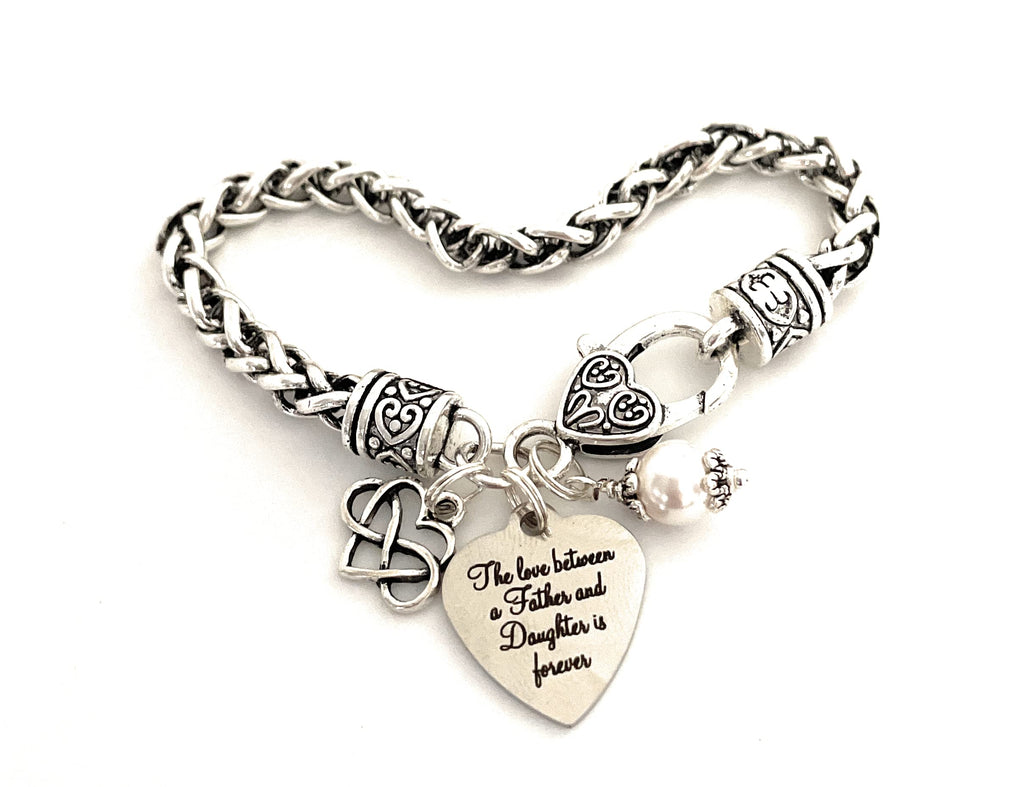 Father Daughter Bracelet, Daddy's Little girl gift, Sweet 16 gift, Gift for Daughter, Wedding gift from Dad, Mother's Day Gift, Bride Gift, Family Jewelry, Daughter Birthday