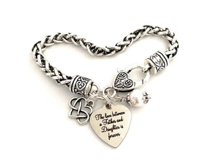 Father Daughter Bracelet, Daddy's Little girl gift, Sweet 16 gift, Gift for Daughter, Wedding gift from Dad, Mother's Day Gift, Bride Gift, Family Jewelry, Daughter Birthday