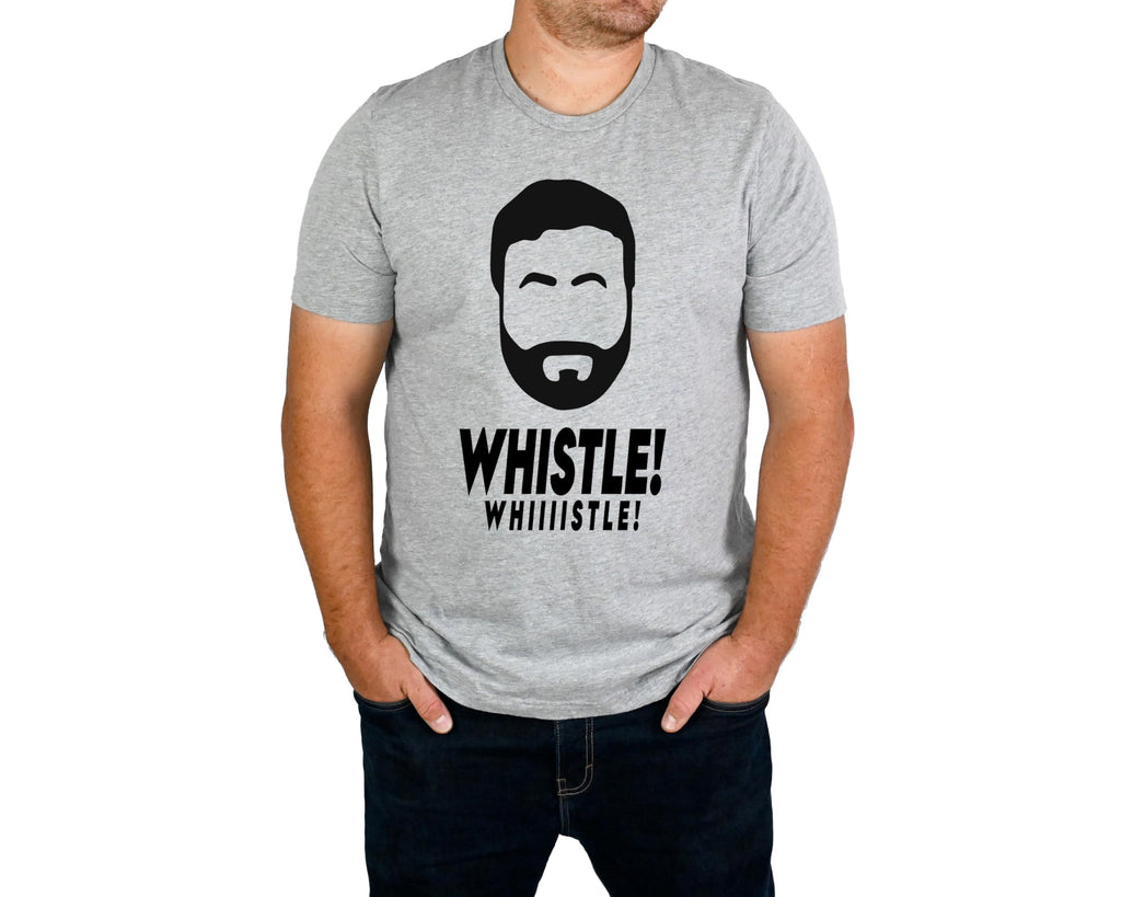 Whistle! WHIIIISTLE! Shirt, Funny Soccer Gift on Christmas Fathers Day Mothers Day Birthdays Black