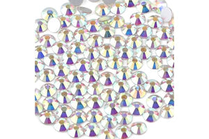 beadsland Flat Back Crystal Rhinestones Round Gems for Nail Art and Craft Glue Fix, CrystalAB (4.6-4.8mm) SS20/1440pcs