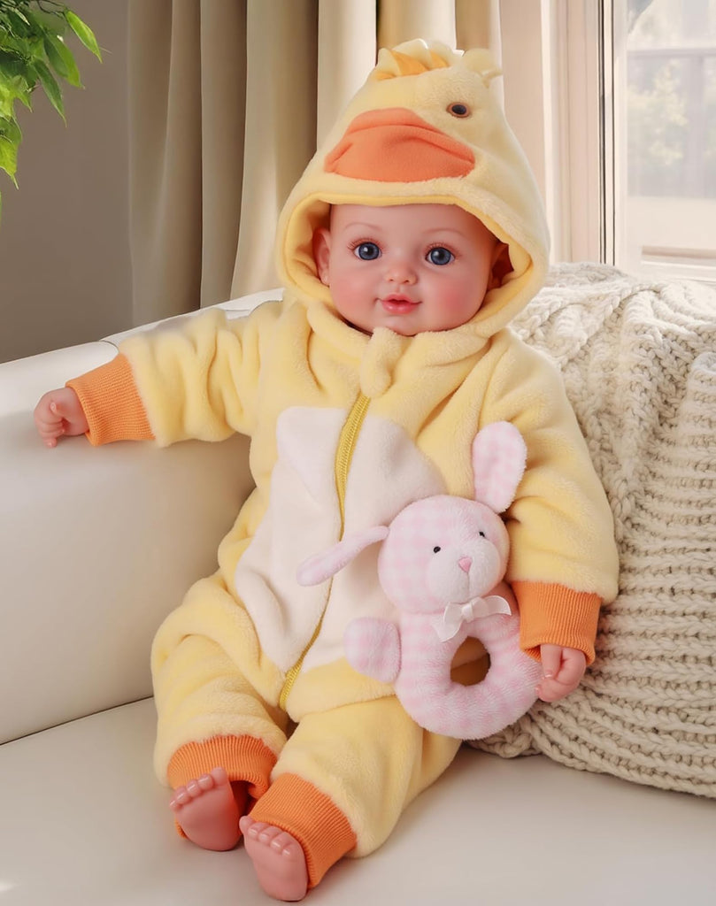BABESIDE Value 5-Piece Realistic Baby Doll Set – Includes 15-Inch Soft Body Doll, Outfit, Bottle, Magnetic Pacifier & Birth Certificate – Ideal Gift for Kids 3+, Birthday, Pretend Play