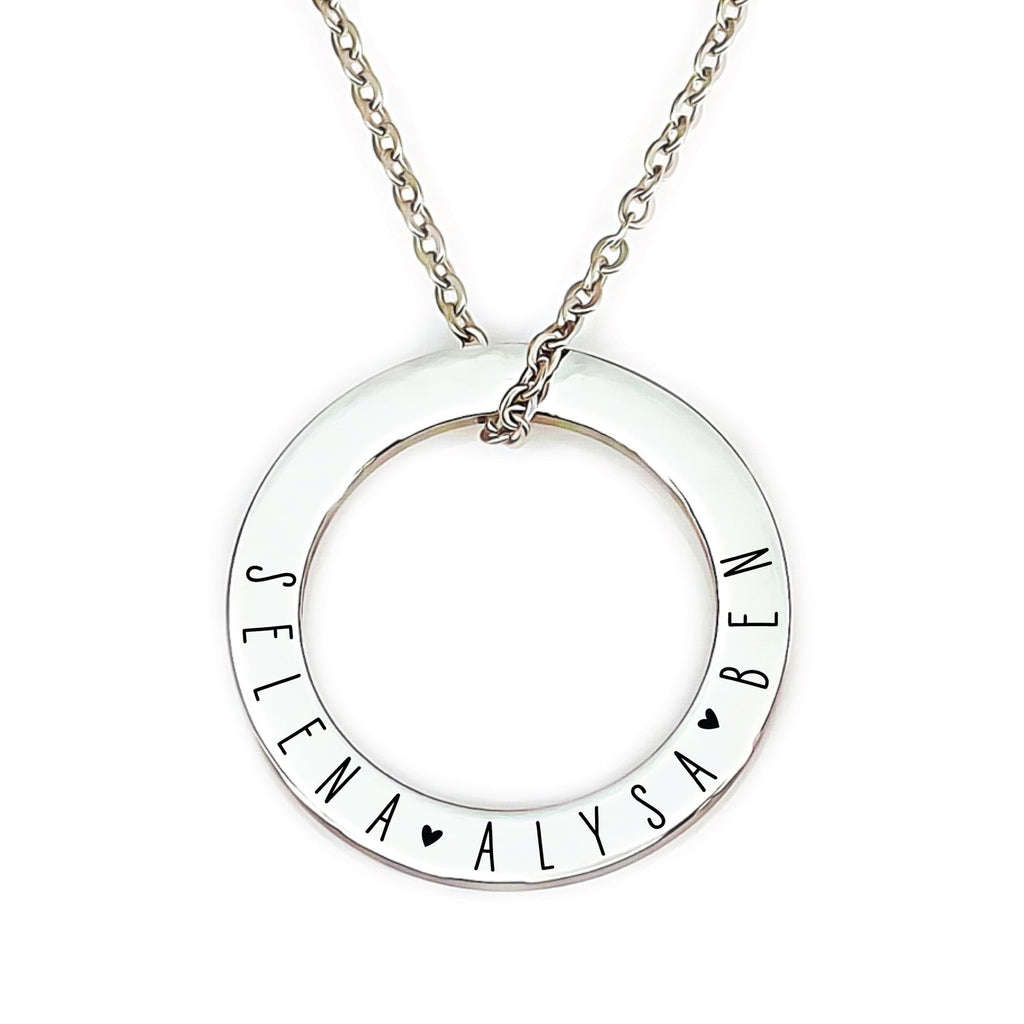 Zoe Harper Ring Necklace Personalized Ring Necklace Kids Names Zoe Necklace Personalized Necklace Washer Necklace Mom Gift Personalized Kid Name Personalized Jewelry Zoe Necklace ZOE-RING