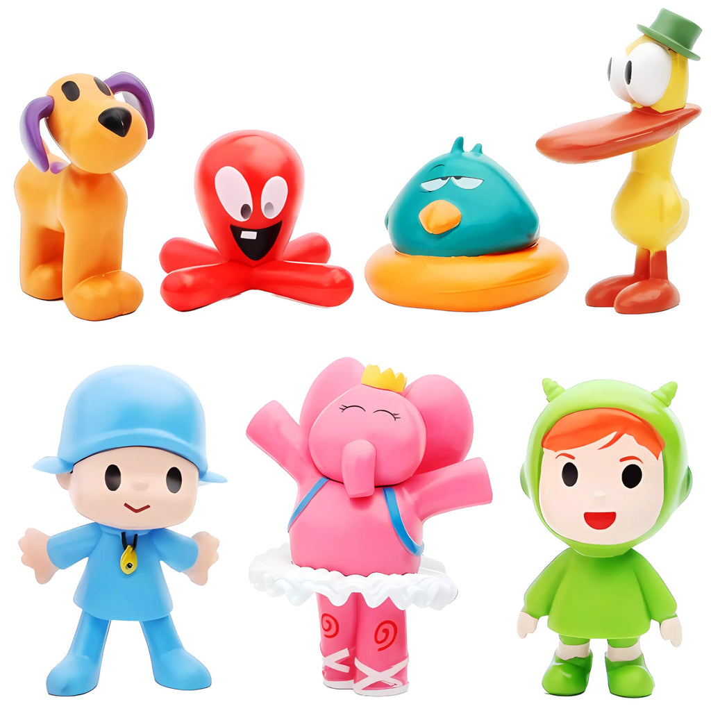 7-Piece Animated Set Featuring Loula and Elly 2.6 Inch PVC Action Figures for Collectors Display and Decor