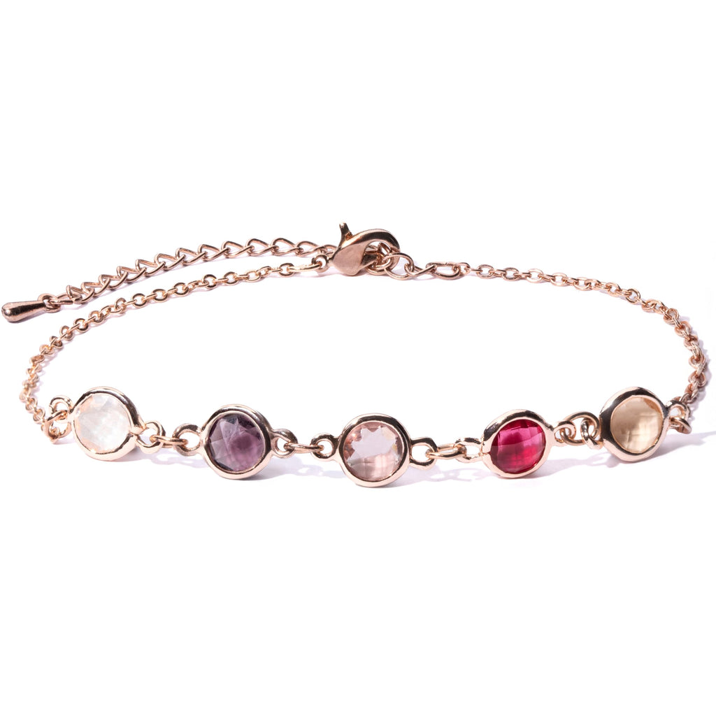 MignonandMignon Custom Birthstone Bracelet For Women Friendship Bracelets for Girls Best Friend July June Birthday Gift For Mom Daughter Personalized Gift For Her-BR-2HBS