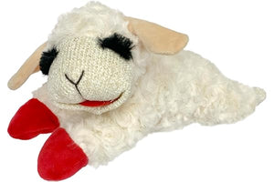 Multipet Mini Lamb Chop Officially Licensed, Plush, Squeak Pet Toy (White, 10')