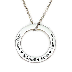 Jenna Rose Ring Necklace Personalized Necklace Washer Necklace Mom Gift Mother's Day Gift Personalized Names Kid Name Gift for Her Ring Necklace Personalized Jewelry Jenna Necklace JENNA-RING