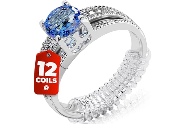 Ring Sizer Adjuster for Loose Rings - 12 Pack, Guards, Spacers & Tighteners, Fits Bands Up to 6mm, Reduces Size by 0.5-1.5, Invisible Design for Women & Men by 5 STARS UNITED