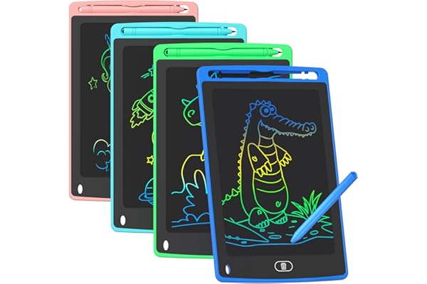 4 Pack LCD Writing Tablet for Kids, 8.5 Inch Colorful Doodle Board Drawing Tablet, Educational Learning Toys Birthday Gifts for Boys Girls Age 3 4 5 6 7 8