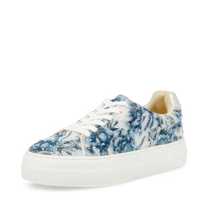 Betsey Johnson Women's Sidny Sneaker, Blue Floral, 5