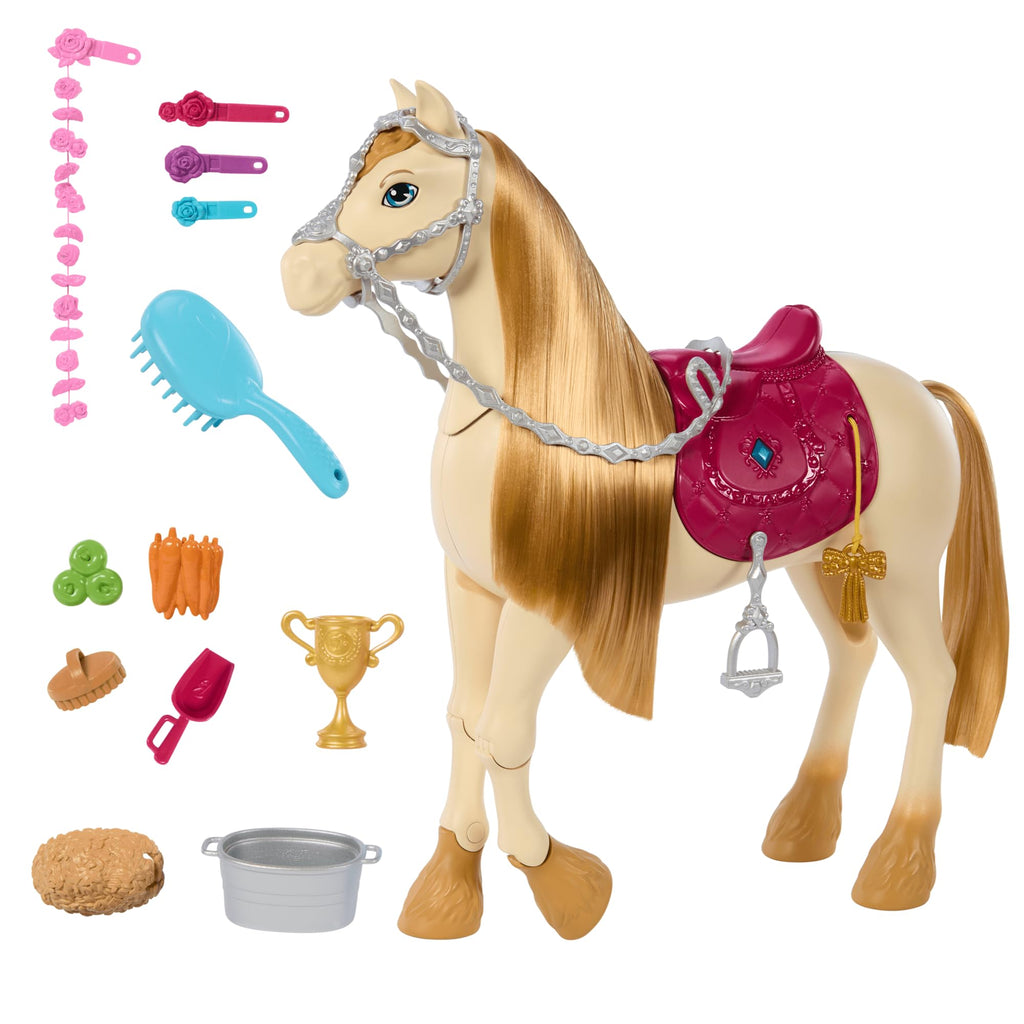 Barbie Horse with Sounds, Music & Accessories, Inspired The Great Horse Chase, Toy Moves, Dances & Blinks Eyes