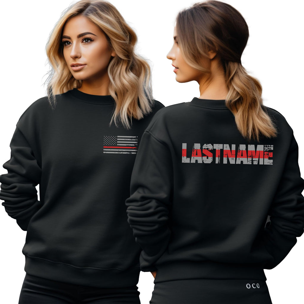 Personalized Firefighter Sweatshirts for Men and Women with Name Fireman Gifts for Him and Her Customized Firefighter Gifts