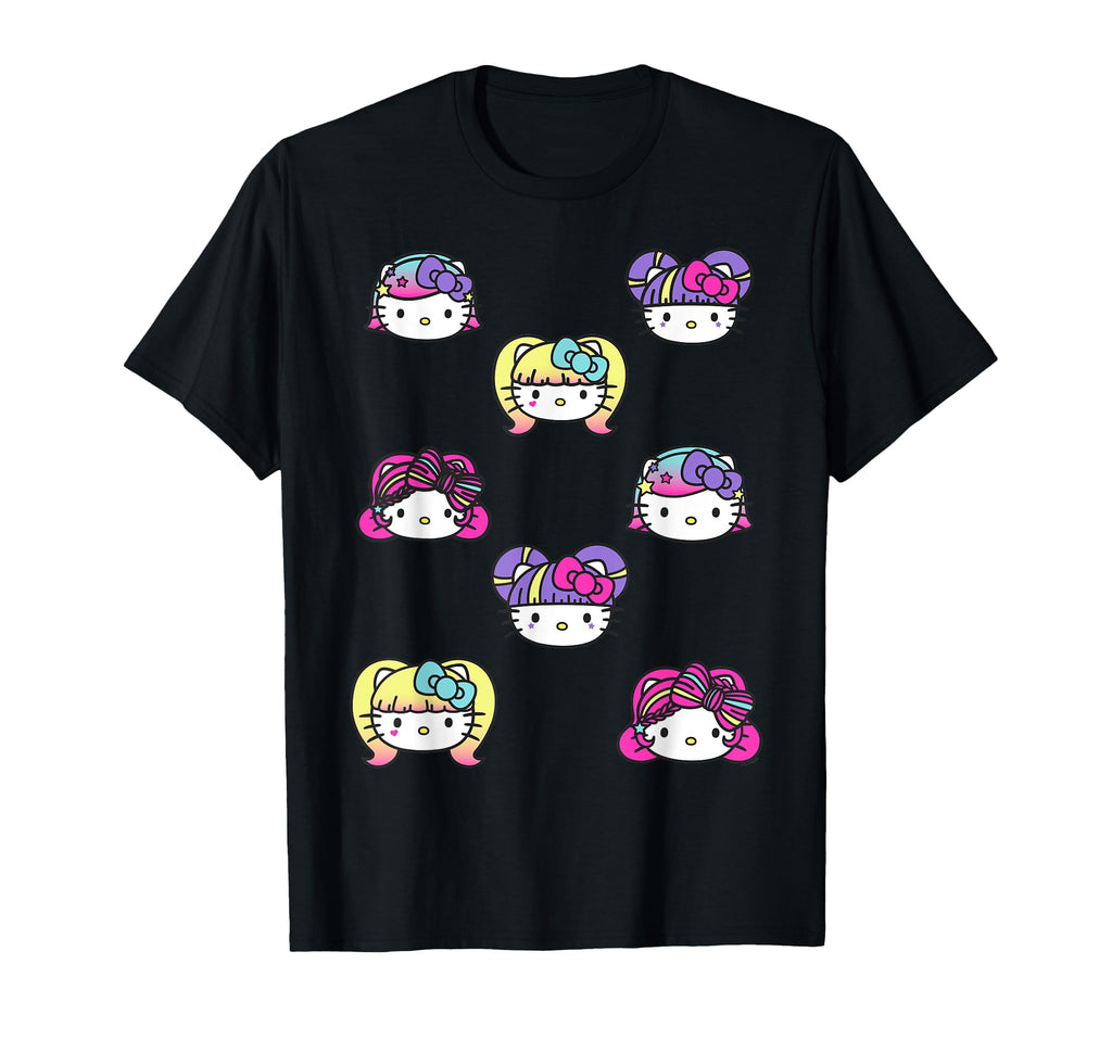 Hello Kitty Kawaii Multi Hair Do Tee Shirt T-Shirt