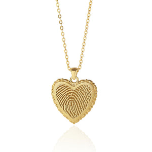 Centime Personalized Fingerprint Necklace, Fingerprint Memorial Necklace for Mom, Christmas Gifts For Mom, Thumbprint Remembrance Jewelry, Sympathy Jewelry, 925 Sterling Silver