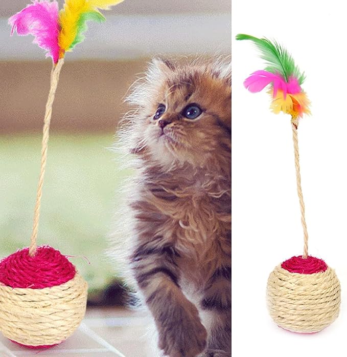 Sisal Rope Toy Scratching Toy for Kitten Cats Teaser Scratcher Toy Supplies New Year
