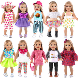 ebuddy 10 Sets 18 Inch Doll Clothes and Accessories - Fashion Outfits Fit for 18 inch Dolls 18 Inch Doll