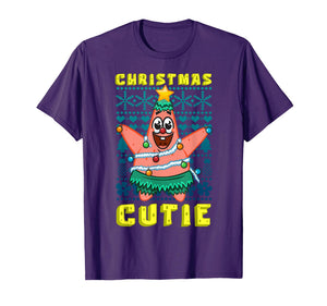 Mademark x SpongeBob SquarePants - SpongeBob Patrick Star Christmas Cutie Xmas Tree Lights Fun T-Shirt