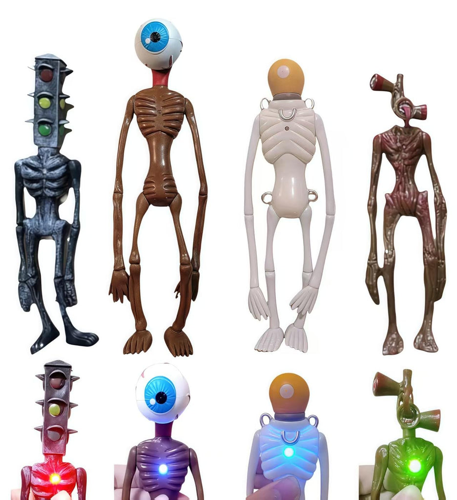 4 PCS Siren Head Toys Action Figure Horror Model Doll Gift for Kids Birthday Halloween Christmas Party Toys (Series A)