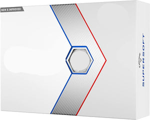 Callaway Supersoft golf ball box on a white background
