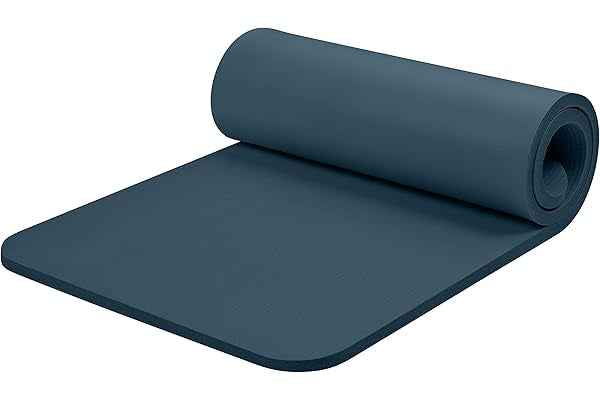 Retrospec Solana Yoga Mat 1" Thick With Nylon Strap For Men & Women - Non Slip Exercise Mat For Home Yoga, Pilates, Stretching, Floor & Fitness Workouts