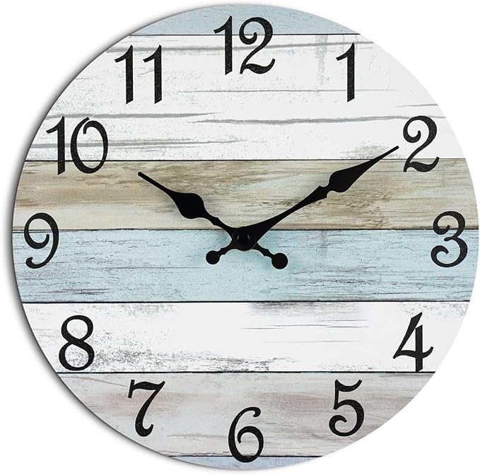 Homotte Wall Clock, 10 Inch Battery Operated Clocks Living Room Decor