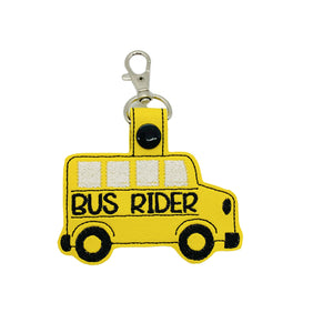Bus Rider Bag Tag, Back To School Bookbag Clip