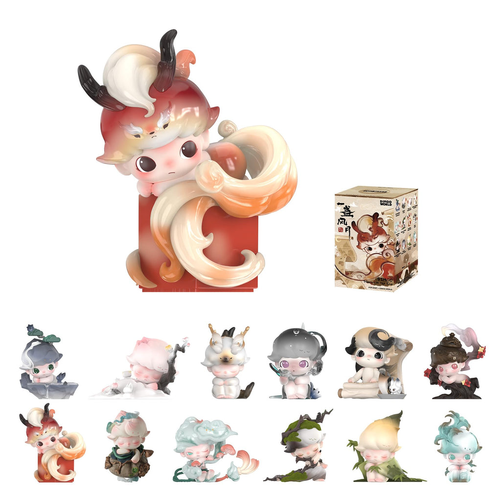 POP MART DIMOO Stories in The Cup Series Figures, Blind Box Figures, Random Design Action Figures Collectible Toys Home Decorations, Holiday Birthday Gifts, Single Box