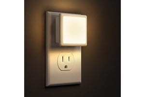 L LOHAS LED Night Lights Plug into Wall 2-Pack, 0.3W Plug in Night Light, Dusk to Dawn, 3000K Soft White, Bright Nightlight Auto-On/Off, for Adults Kids Room Bedroom Bathroom Hallway Kitchen, Non-Dim
