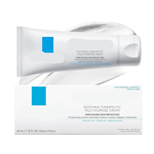 La Roche-Posay Cicaplast Balm B5 cream tube and packaging on a white background
