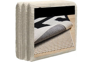 GORILLA GRIP Strong Rug Pad Gripper, US Designed, Grips Keep Area Rugs Safe and in Place, Thick, Slip and Skid Resistant Pads for Hard Floors, Under Carpet Mat Cushion and Hardwood Protection 2x3 FT