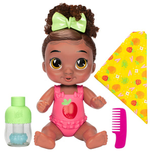 Baby Alive Shampoo Snuggle Berry Boo Black Hair 11 Inch Water Baby Doll Playset, Toys for 3 Year Old Girls & Boys & Up