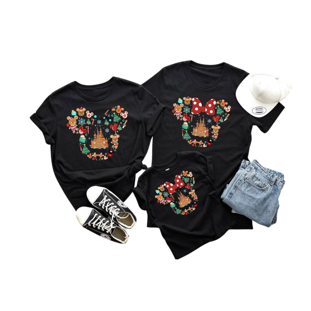 Gingerbread Shirts, Custom Christmas Family Shirts, Matching Holiday Vacation Tees, Personalized Gingerbread Castle Family Outfits, Christmas 2025 Family Shirts