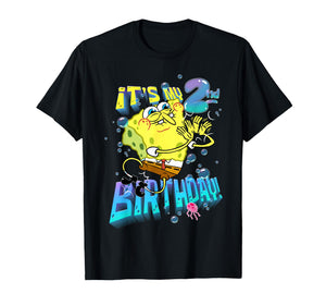 Spongebob It's My 2nd Birthday Boy Girl Kid B-Day Spongebob T-Shirt