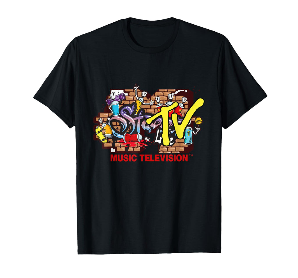 Mademark x MTV - The official MTV Logo in streetwear style with graffiti wall T-Shirt